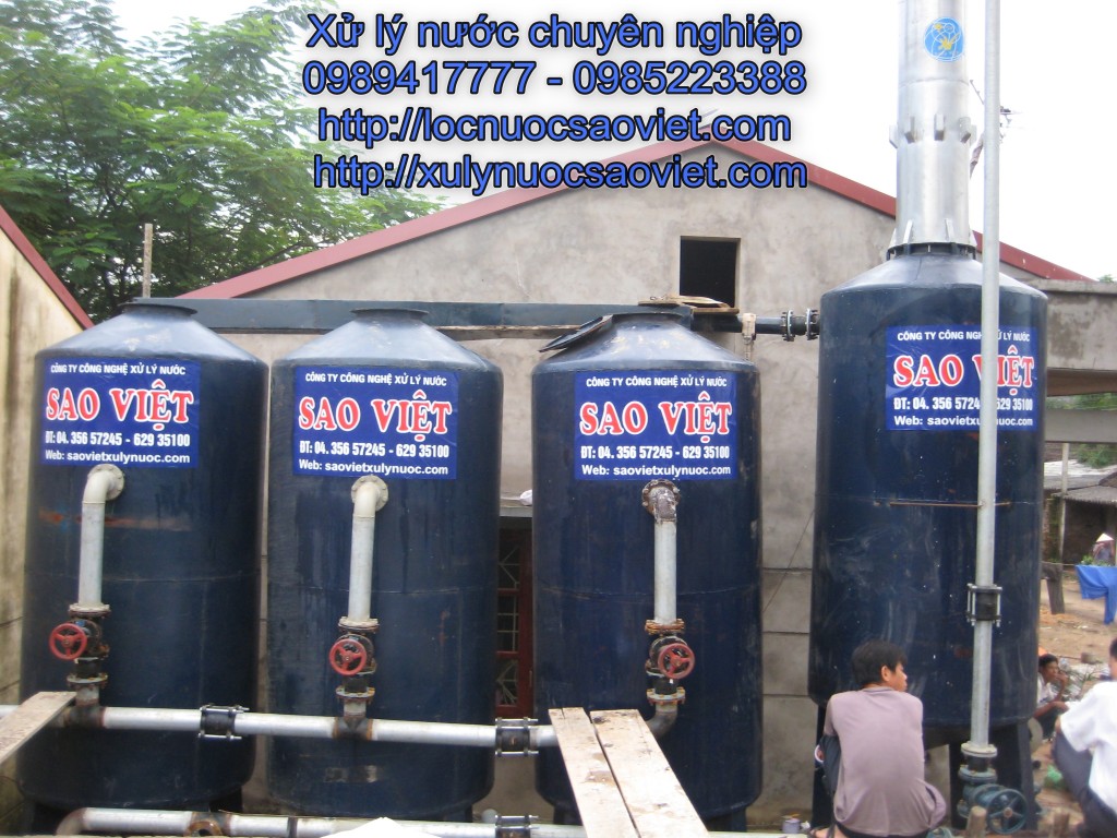 Trạm xử lý nước giếng khoan cs 50m3/h tại công ty CP XD và PTNT Thái Nguyên