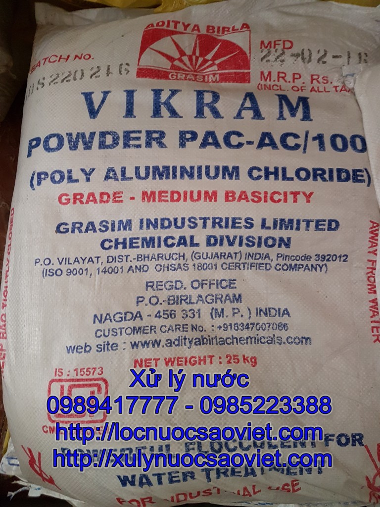 Hóa chất PAC Ấn Độ màu trắng